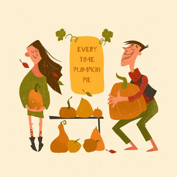 南瓜地，感恩节和农贸市场。有趣的人买卖南瓜图片下载