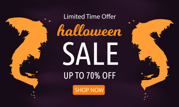 万圣节出售横幅图片下载