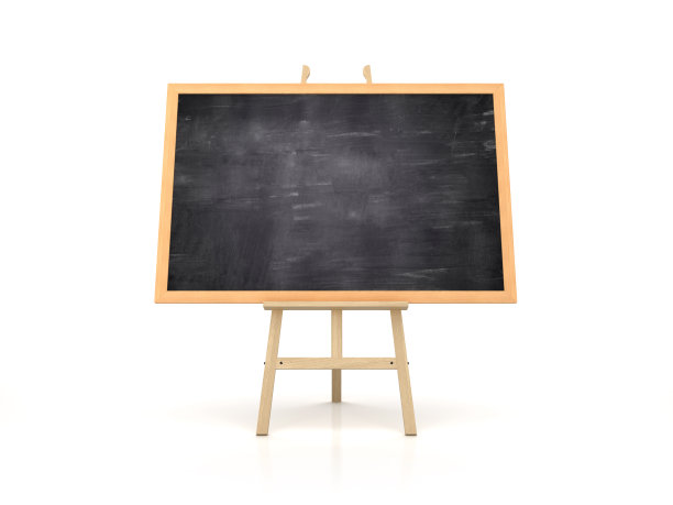 画架与空白黑板框架- 3D渲染图片下载