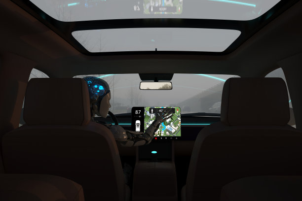 雾霾污染下SUV自动驾驶图片下载