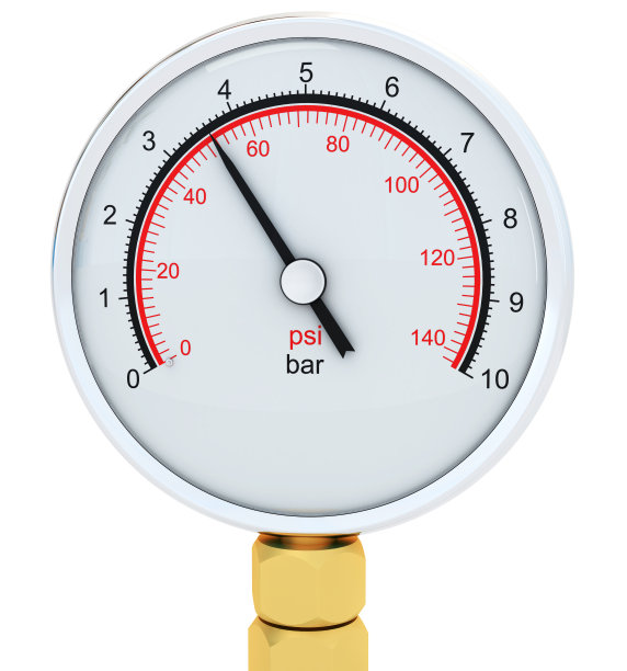 模拟压力计在白色图片下载