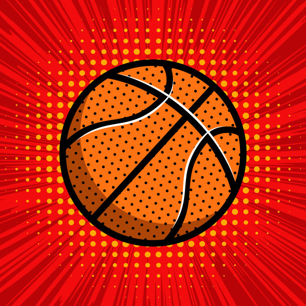 漫画风格篮球背景图片下载