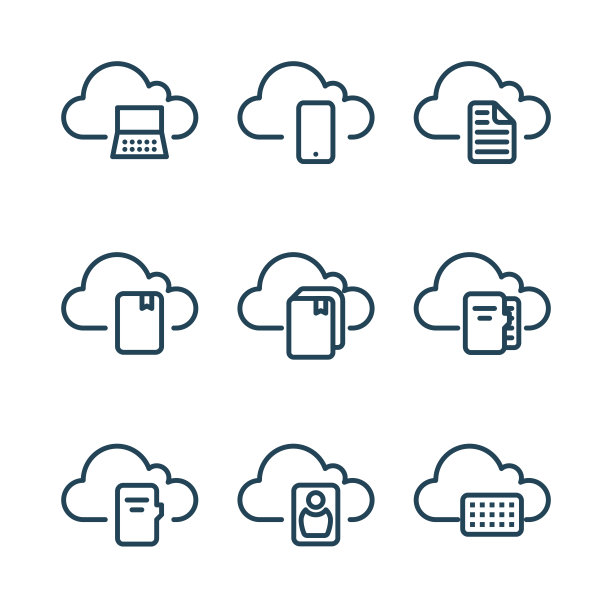 云服务的行图标。图片下载