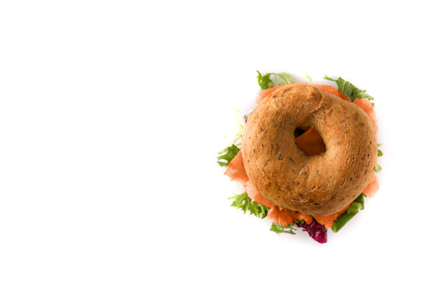 奶油芝士百吉饼三明治图片下载