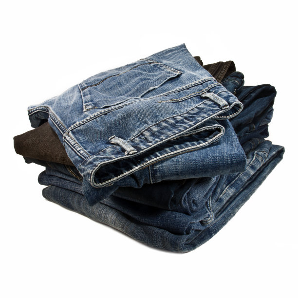 牛仔裤孤立在白色背景上图片下载