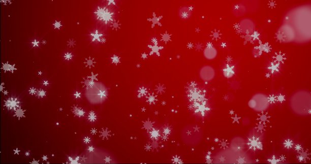 圣诞蓝色的背景与雪花-飘落的雪图片下载