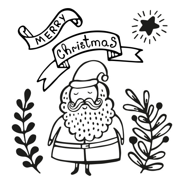 有圣诞老人的圣诞贺卡图片下载