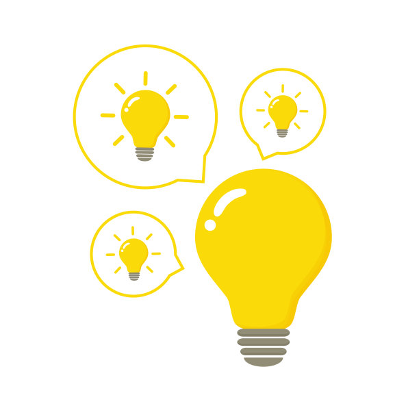 灯泡里充满了创意思维、创造性思维、分析思维的处理。灯泡图标矢量。思想符号说明。图片下载