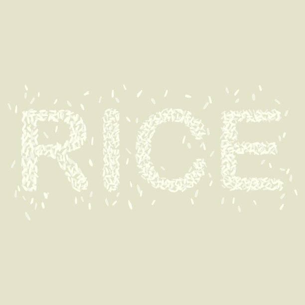 大米刻字矢量背景设计图片下载