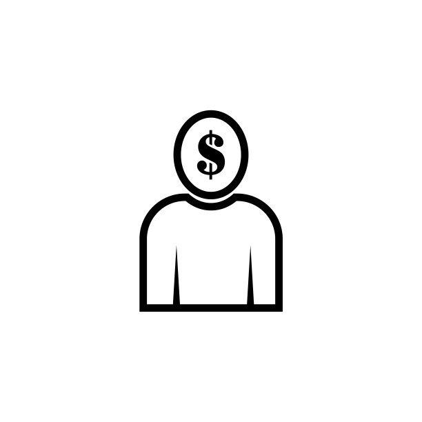 用户美元符号矢量图标图片下载