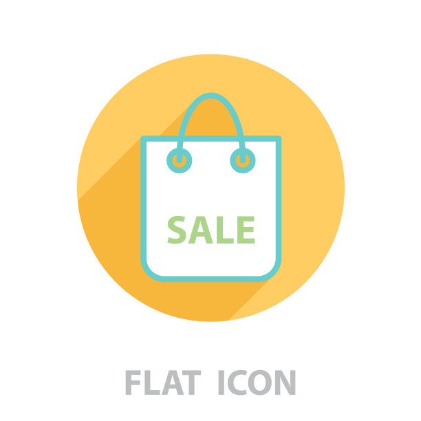 购物袋-向量线图标图片下载