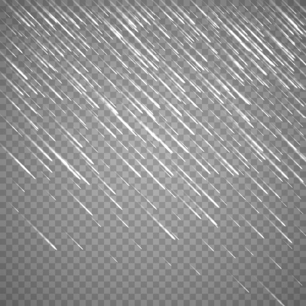 透明的雨的形象。矢量雨多云背景图片下载