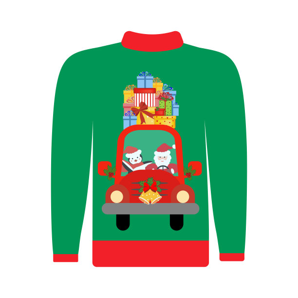 圣诞丑毛衣插图图片下载