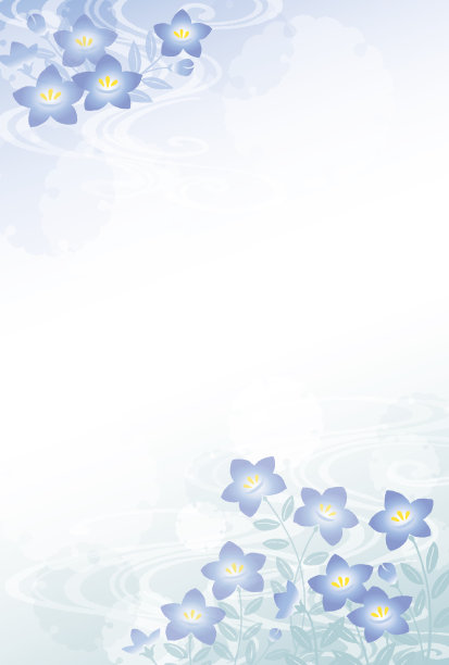 日本经典风铃花图案矢量背景。图片下载