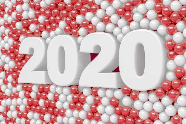 2020球，新年和圣诞节的概念图片下载