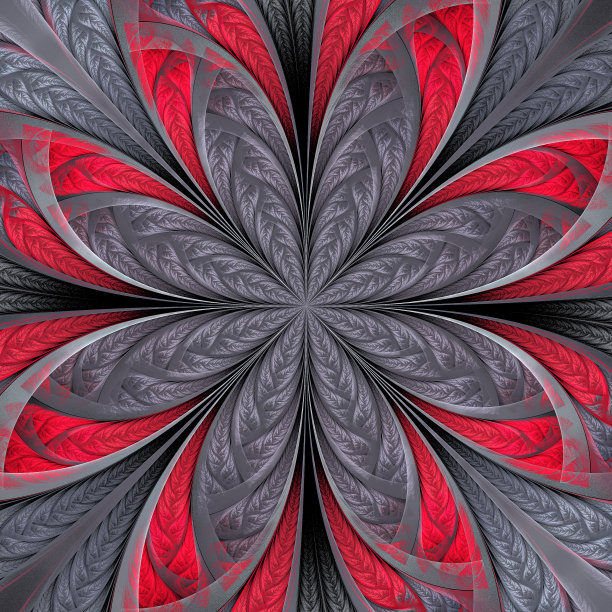 美丽的五彩分形花朵。收集-霜冻图案。你可以用它来制作请柬、笔记本封面、手机壳、明信片、卡片、壁纸。艺术品的创意设计，艺术。图片下载