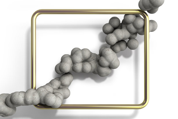 抽象浅色框架作为背景与软beton球3d渲染图像图片下载