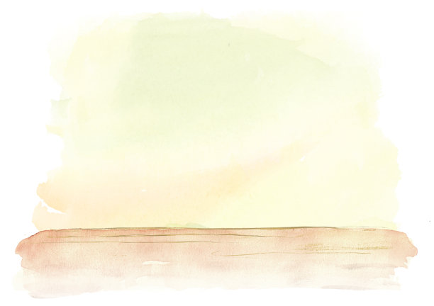 木地板和空白墙。水彩手绘插图和背景与复制空间图片下载