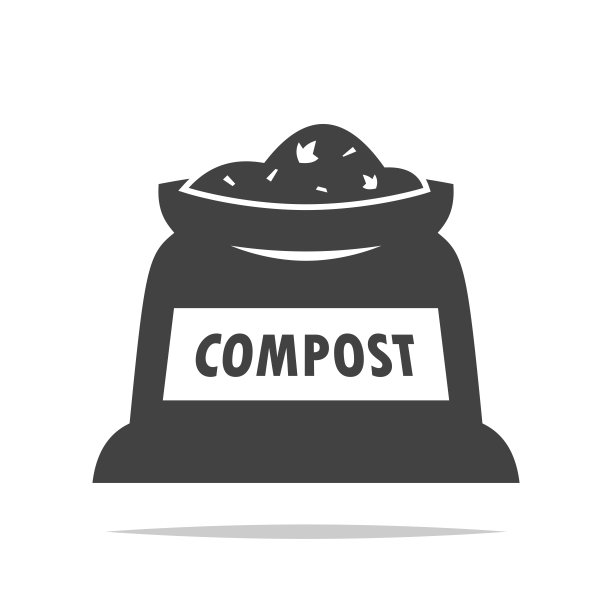 土壤堆肥袋图标矢量隔离图片下载