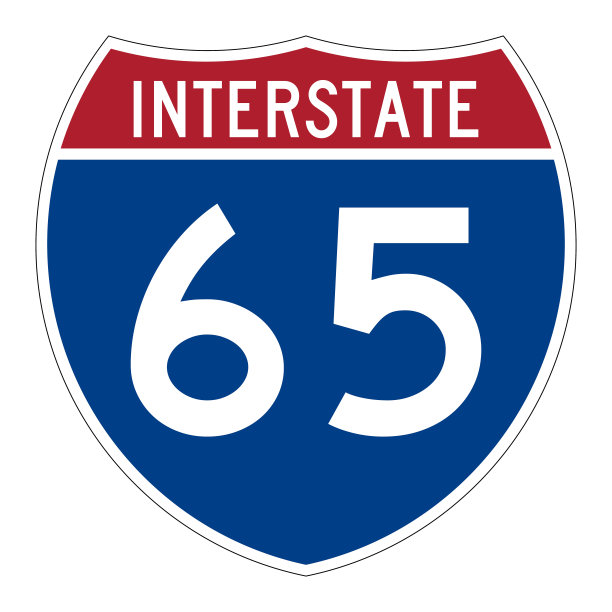 65号州际公路路标图片下载