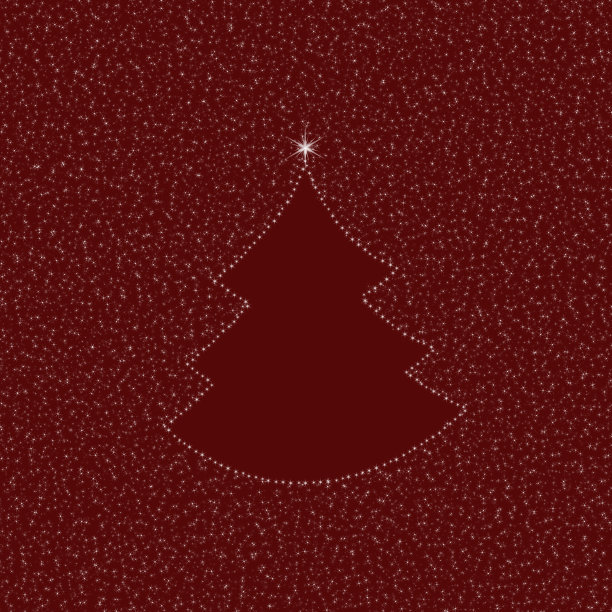 缀满星星的优雅圣诞树图片下载