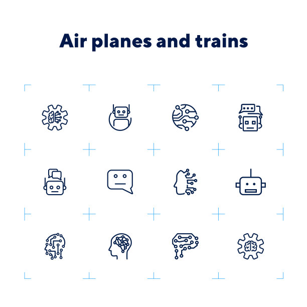 AI技术线图标设置图片下载