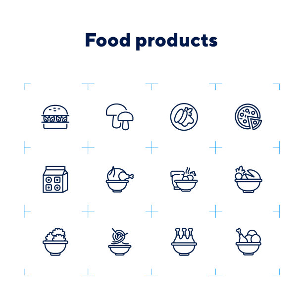 食品类产品系列图标设置图片下载