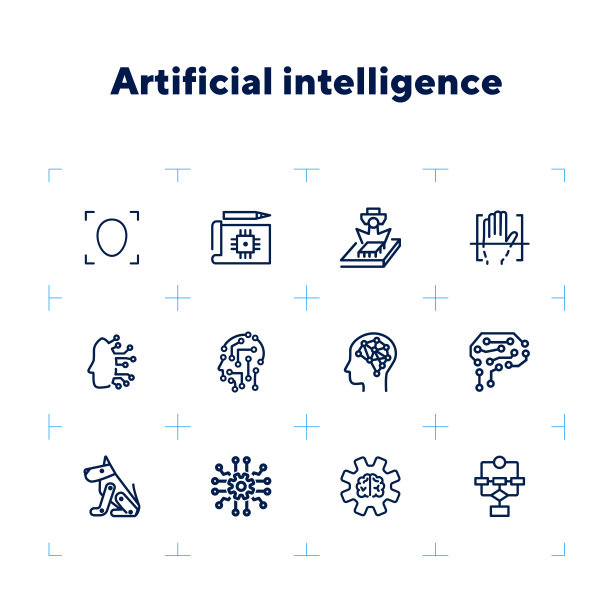 人工智能线图标设置图片下载