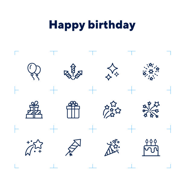 生日快乐图标集图片下载