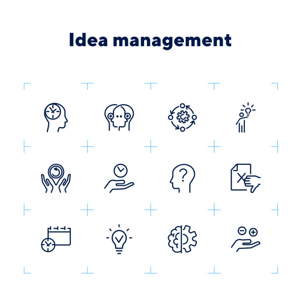 管理思路线图标设置图片下载