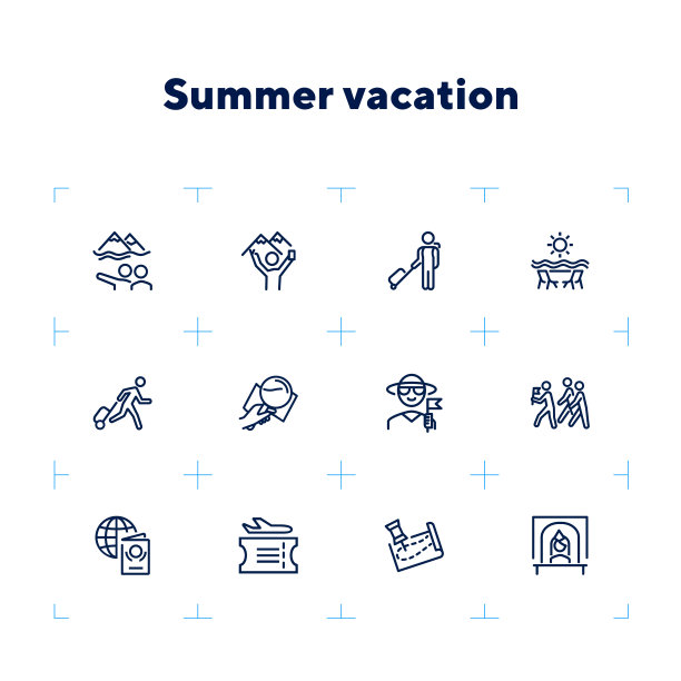 暑假图标集图片下载