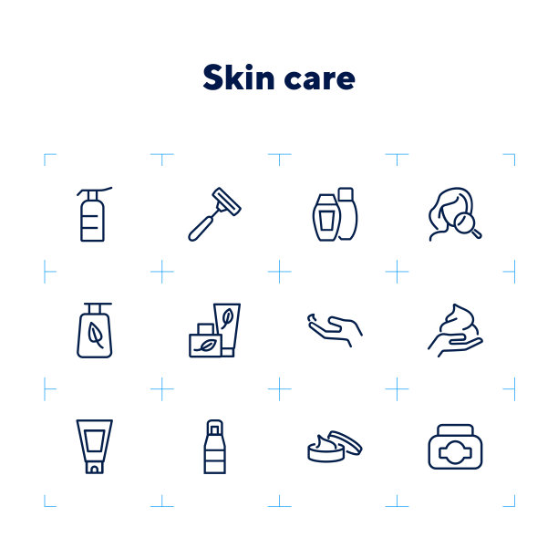 护肤线图标设置图片下载