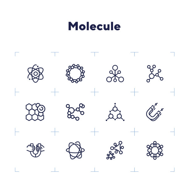 分子线图标集图片下载