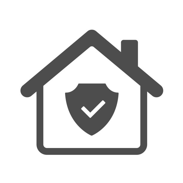 智能家居自动化控制系统符号有盾和tick。智能家居技术轮廓矢量图标孤立在白色背景。现代信息图表图标的web，移动应用程序和ui设计图片下载