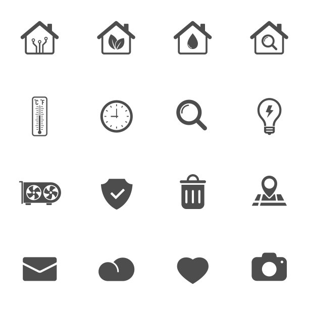 智能家居技术轮廓矢量图标孤立在白色背景。智能家居自动化控制系统符号。用于网页、移动应用程序和ui设计的现代信息图表图标图片下载