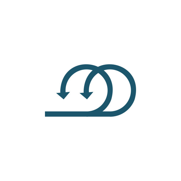 圆形u型两个方向箭头标志。可用于道路标志或标志。股票矢量插图孤立的白色背景。图片下载