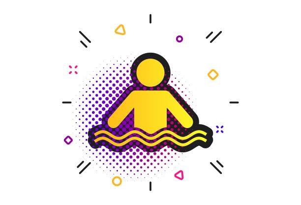 游泳标志图标。池游泳的象征。向量图片下载