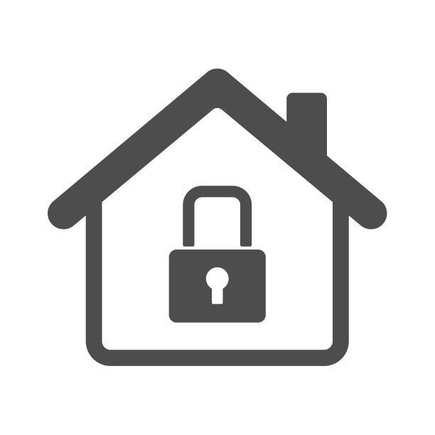 智能家居自动化控制系统符号带封闭式锁。智能家居技术轮廓矢量图标孤立在白色背景。现代信息图表图标的web，移动应用程序和ui设计图片下载