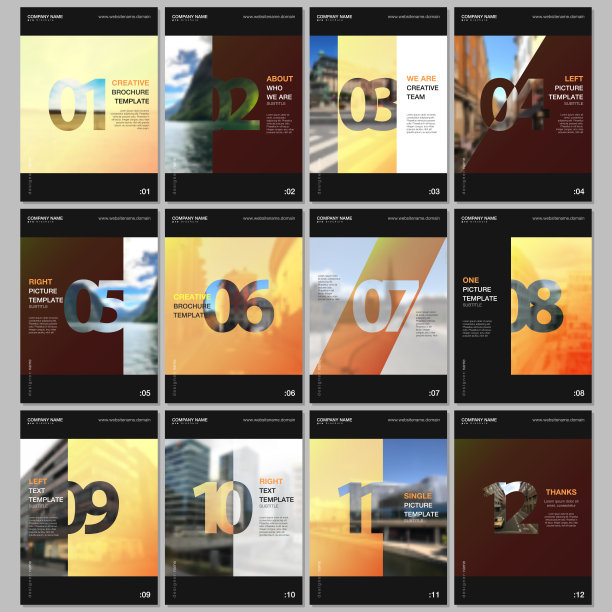 创意手册模板与数字。易于编辑和自定义。封面设计模板的传单，传单，小册子，报告，演示，广告，杂志。图片下载