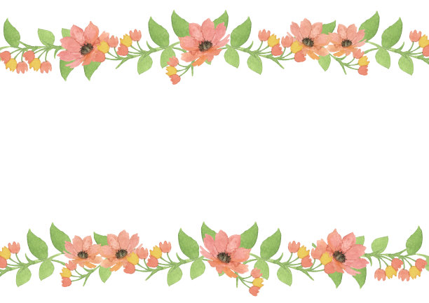 水彩花卉框架图片下载
