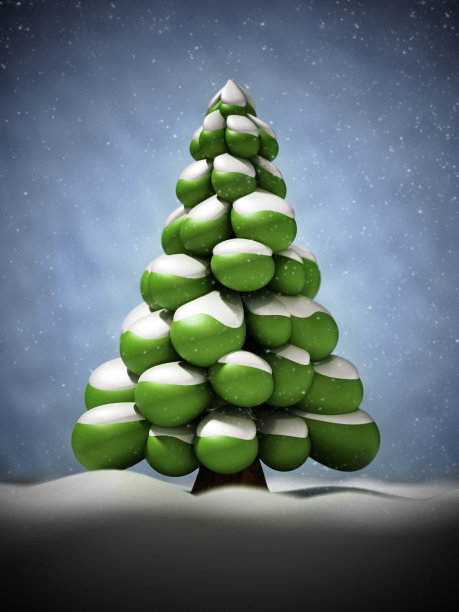 松树的叶子上有雪图片下载