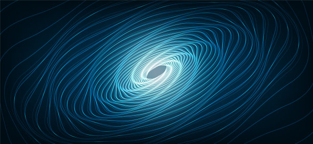 浅蓝色背景下的网络传送扭曲螺旋技术，网络概念设计，矢量插图。图片下载