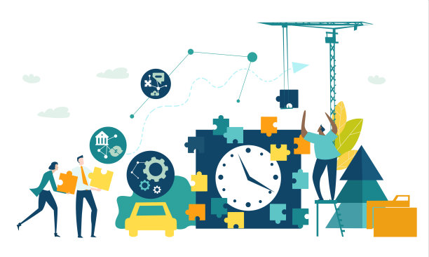 人们一起为新闻工作。收集信息，交付项目。素材图片