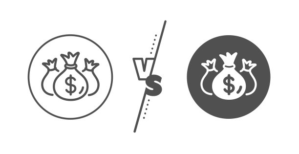 检查投资线图标。业务审计的迹象。向量图片下载