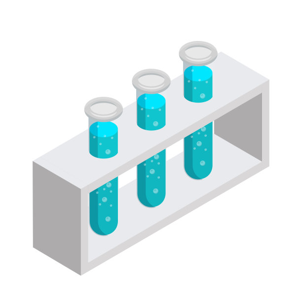 测试管平面矢量插图图片下载