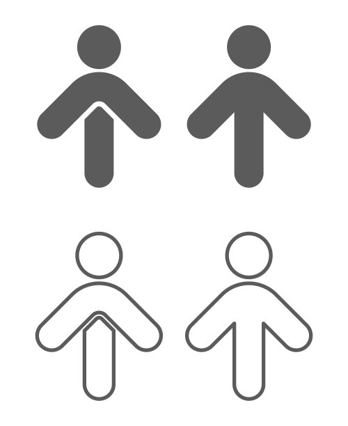 带箭头图标的人图片下载