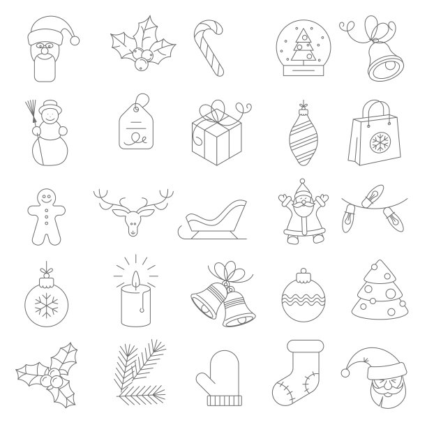 圣诞节图标设置图片下载