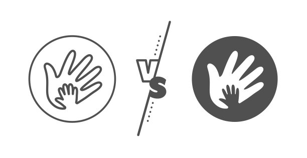 手行图标。社会责任的迹象。向量图片下载