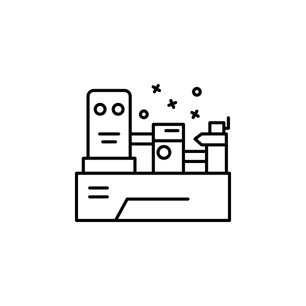 工厂车床工作图标。行业元素图标图片下载