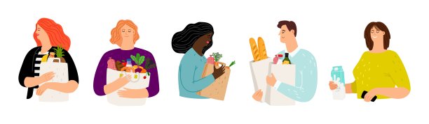 拿着购物袋的人图片下载